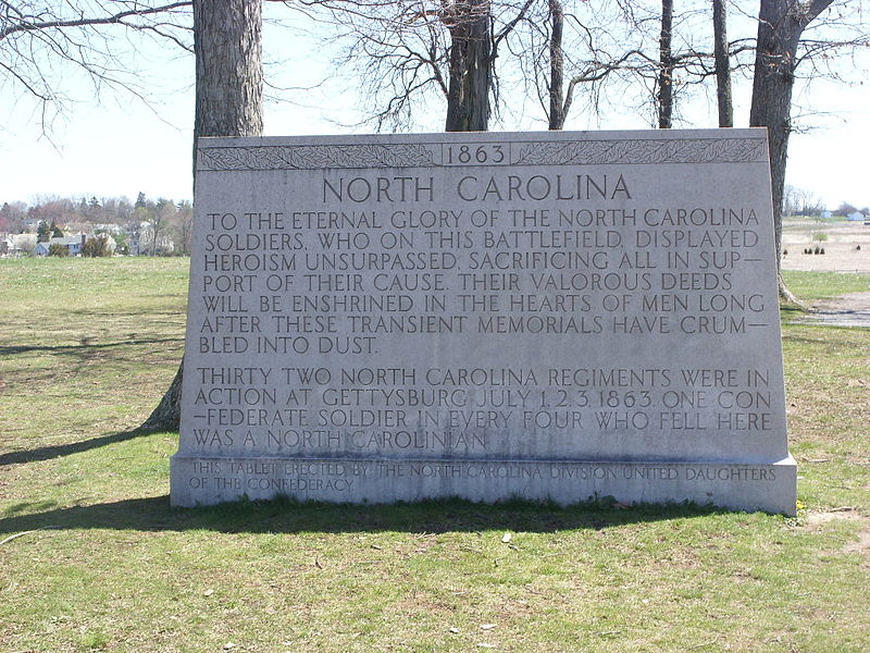 North Carolina Memorial Tablet Gettysburg #1