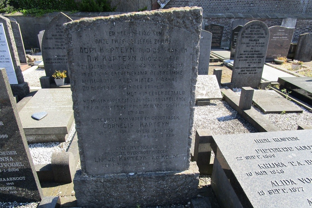 Memorial Stone Old Dutch Reformed Cemetery Katwijk aan Zee #2