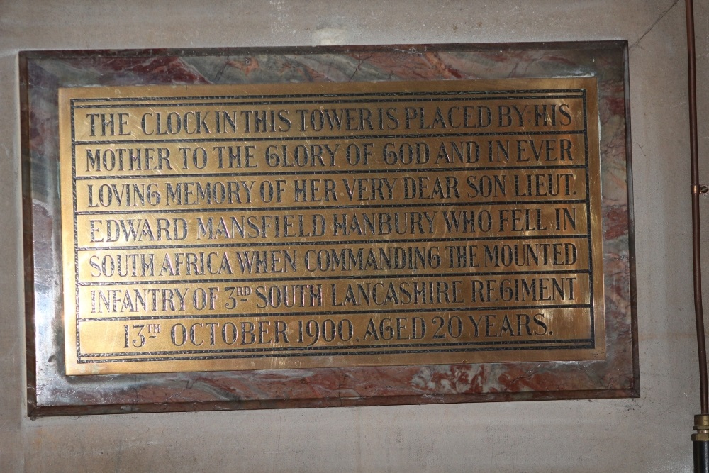 Memorials Second Boer War All Saints Church Babbacombe #2