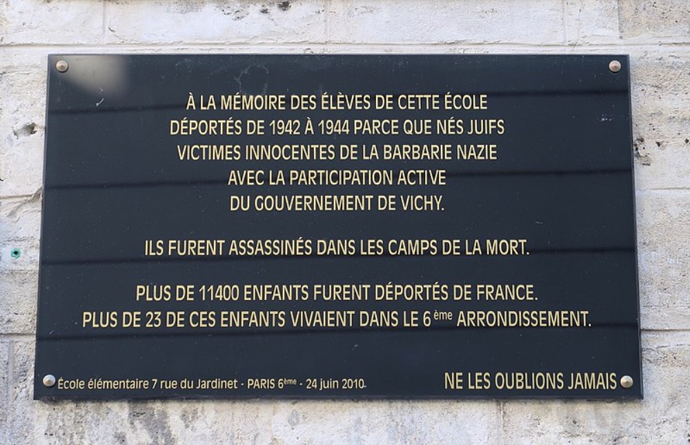 Memorial Deportation École Jardinet