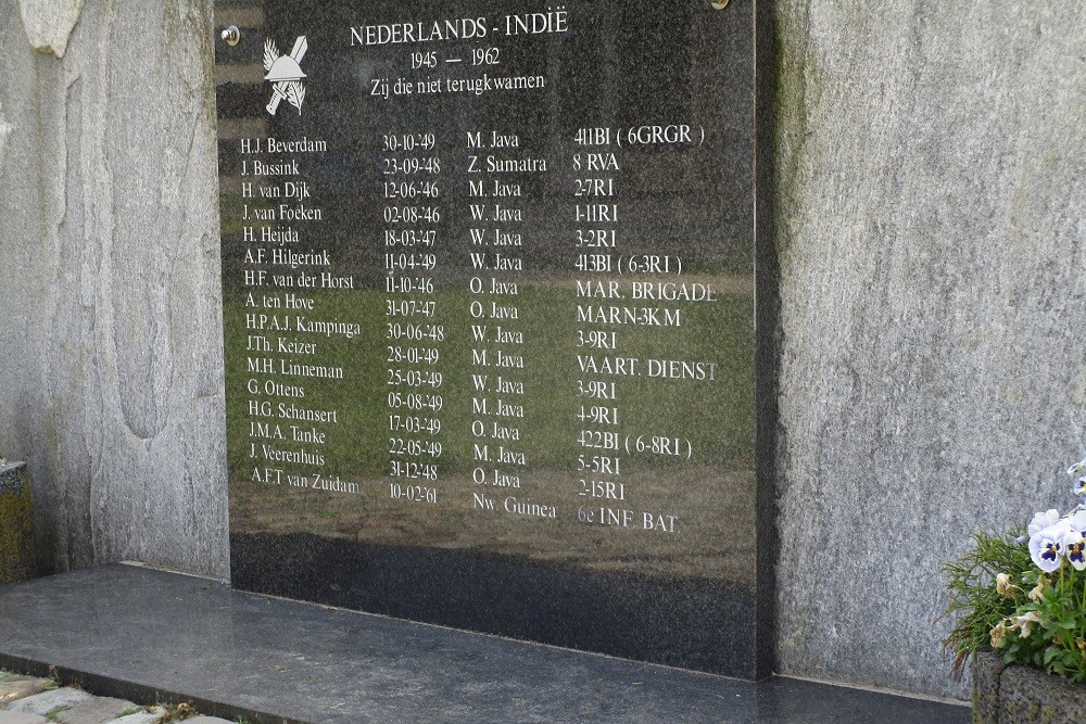 Memorial Fallen Soldiers Dutch East Indies and New Guinea #4