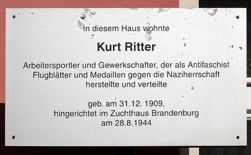 Plaquette Kurt Ritter