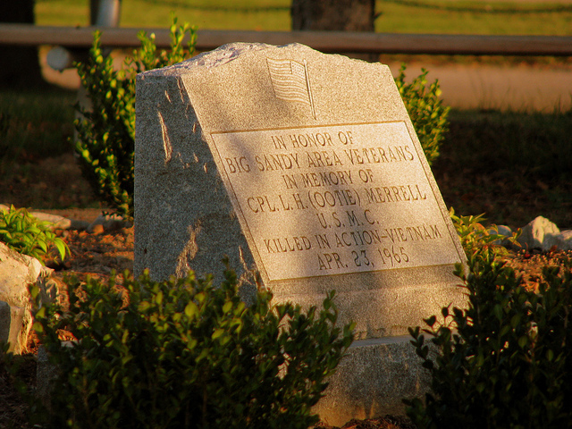 Monument Cpl. L.H. (Ootie) Merrell U.S.M.C.