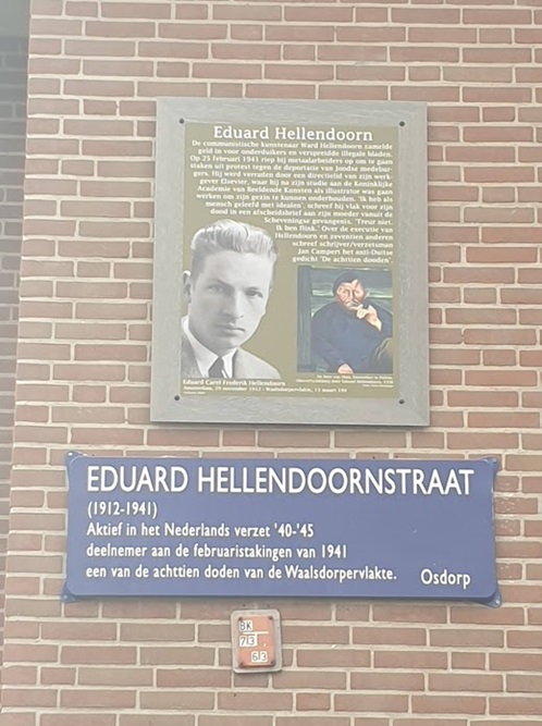 Herdenkingsborden De Aker Eduard Helledoornstraat #2