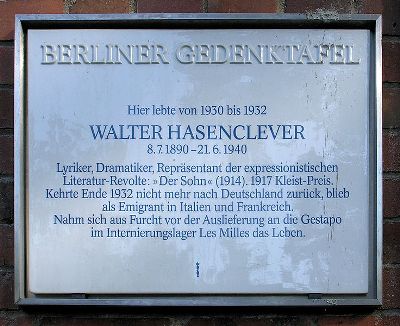 Gedenkteken Walter Hasenclever #1