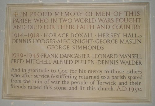 War Memorial St Peter Church