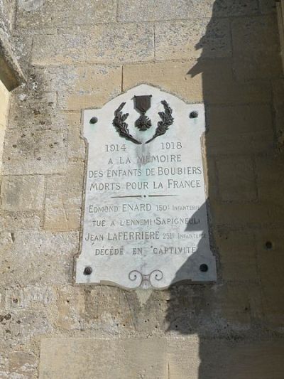 Oorlogsmonument Boubiers