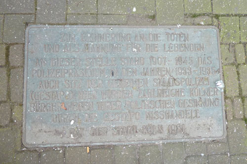 Memorial Victims Former Police Headquarters Cologne #1