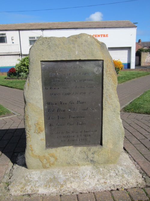 War Memorial Burma Star Redcar