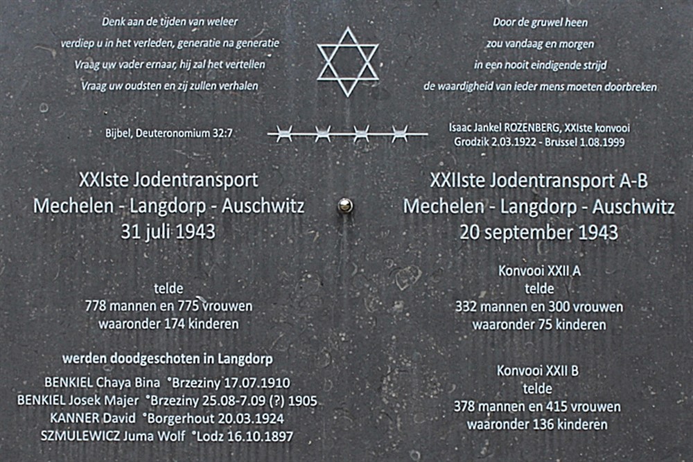 Memorial Monument XXIth And XXIIth Jew Transport Langdorp #3