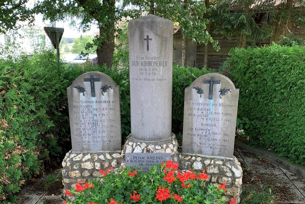 Oorlogsmonument Hünningen St Vith