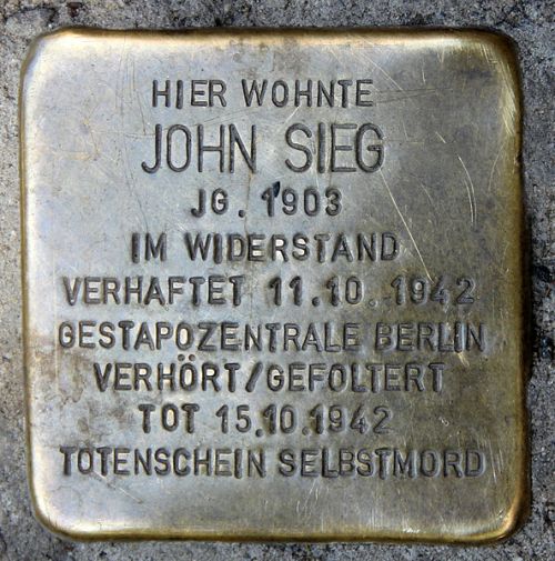 Stumbling Stone Jonasstraße 5a #1