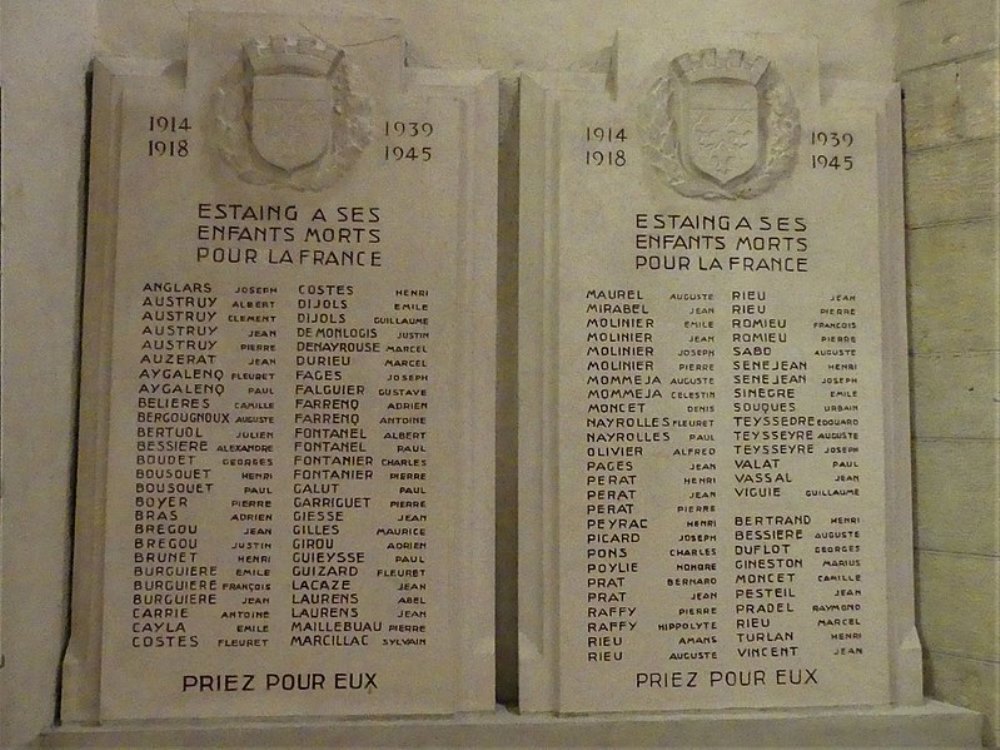 War Memorial Estaing Church