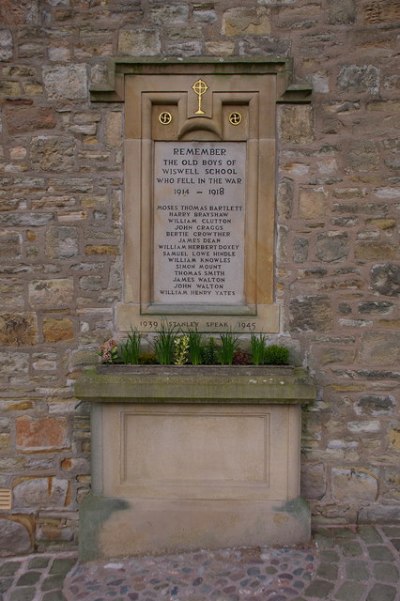 Oorlogsmonument Wiswell School #1