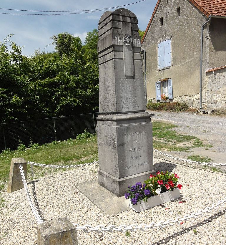 Monument Eerste Wereldoorlog Paissy #1