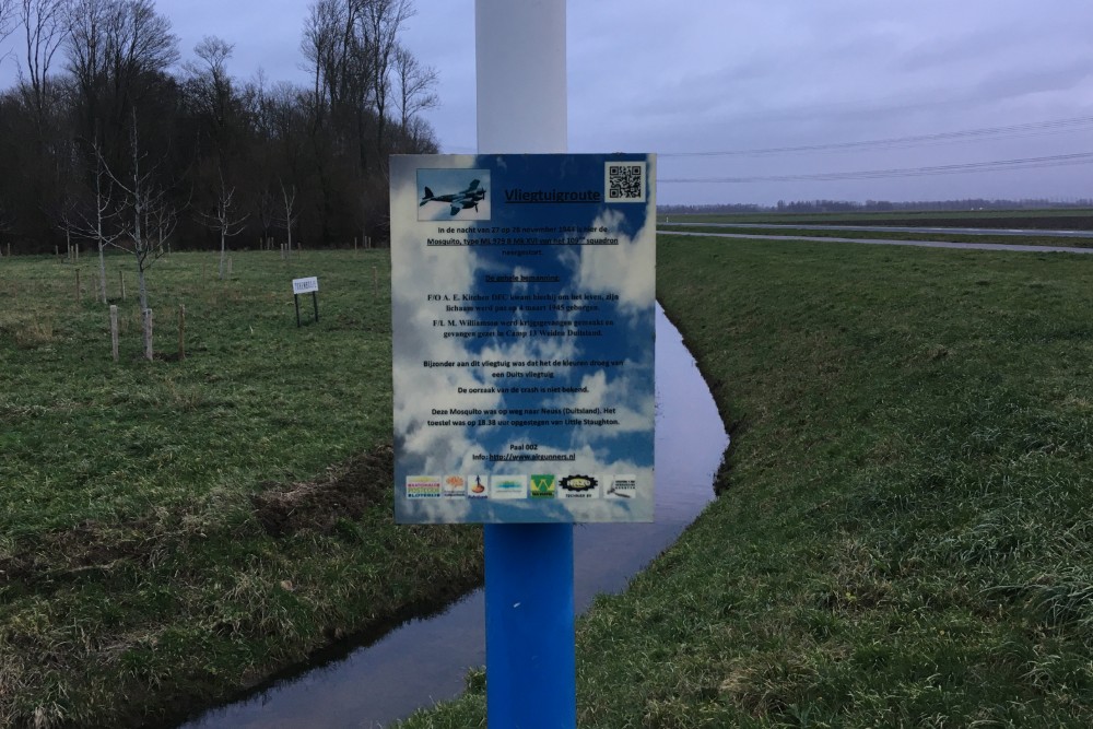 Crashlocatie Mosquito B Mk XVl ML979 Dronten #2