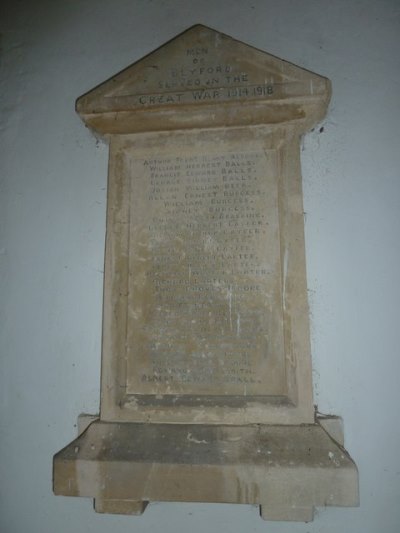 Oorlogsmonument All Saints Church Blyford #2