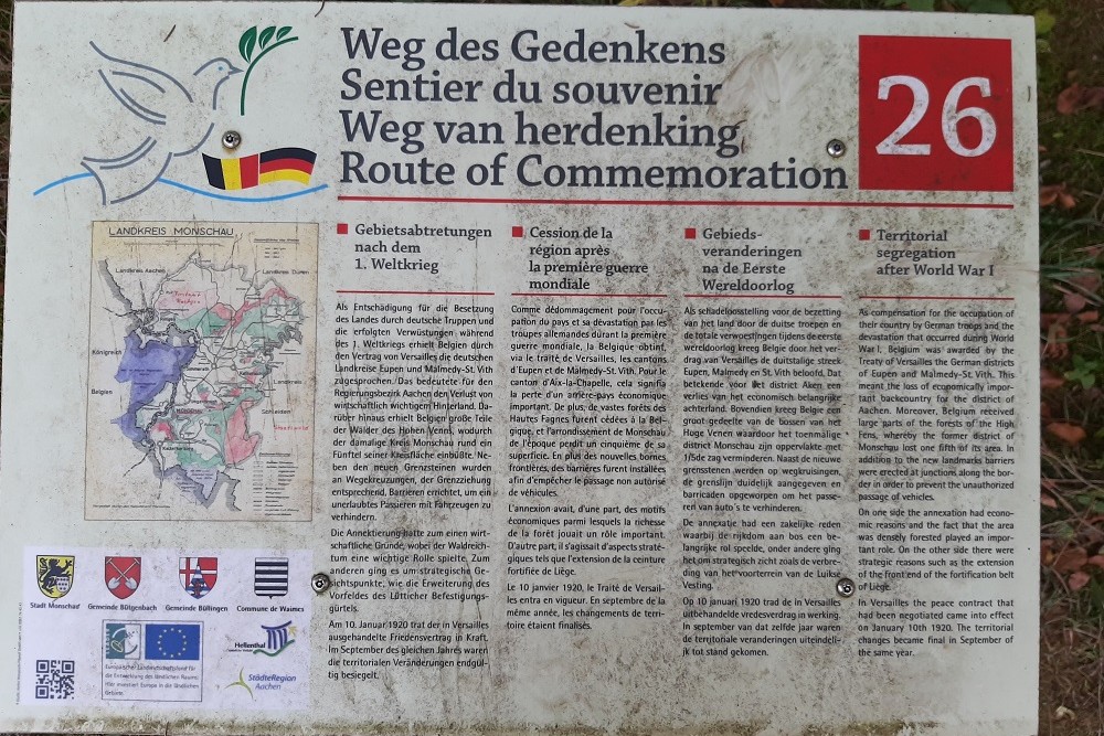 Route of Commemoration No.26: Territorial Segregation after World War I