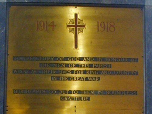 Oorlogsmonument Christ Church of Ireland