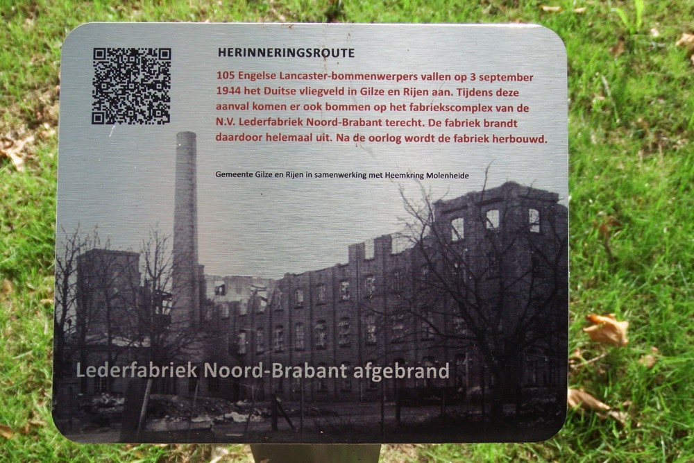 Memory Route World War ll Lederfabriek North Brabant Burned in Rijen #1