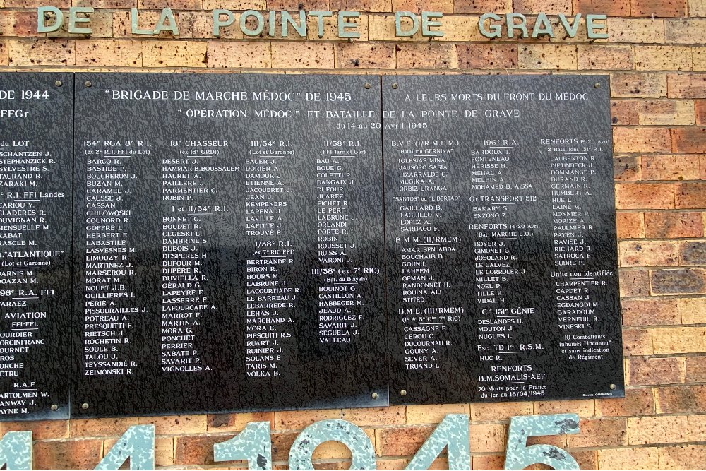 Oorlogsmonument Bevrijding Pointe de Grave #4