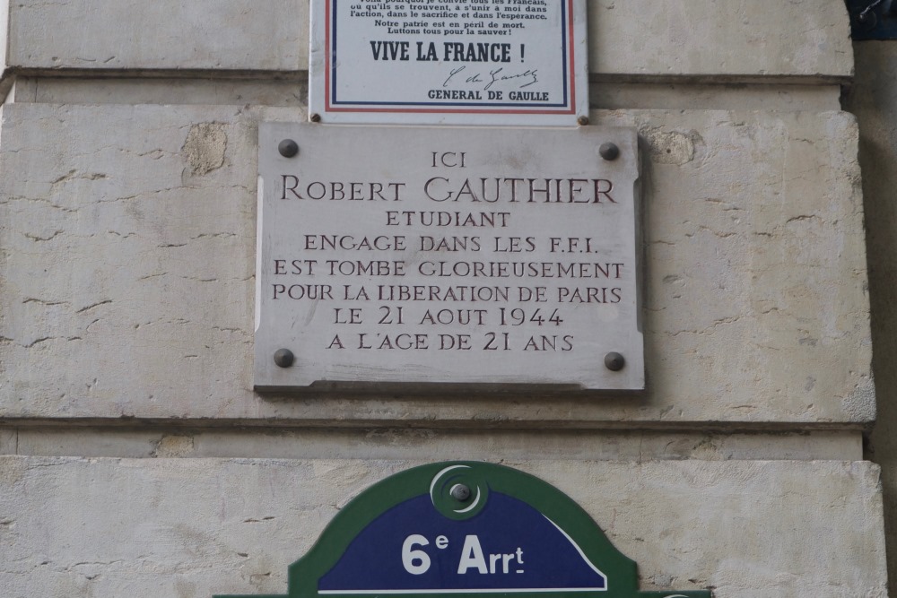 Plaque Robert Gauthier