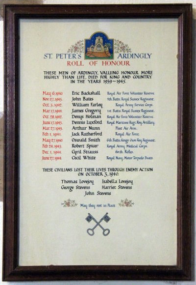 War Memorial St. Peter Church Ardingly #2