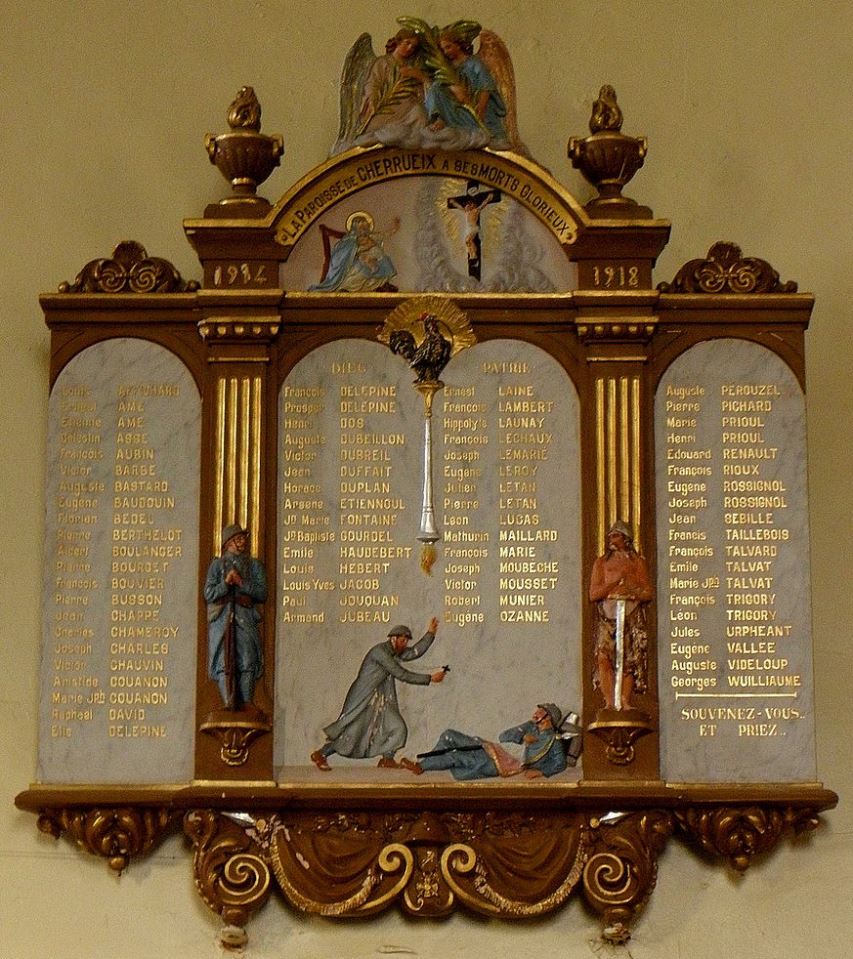 Monument Eerste Wereldoorlog glise Note-Dame