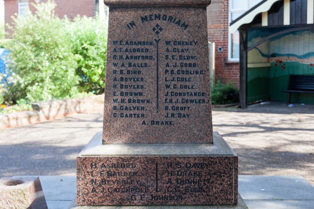 Oorlogsmonument Halesworth #2