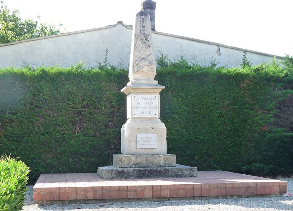 Monument Eerste Wereldoorlog Camps-sur-l'Isle