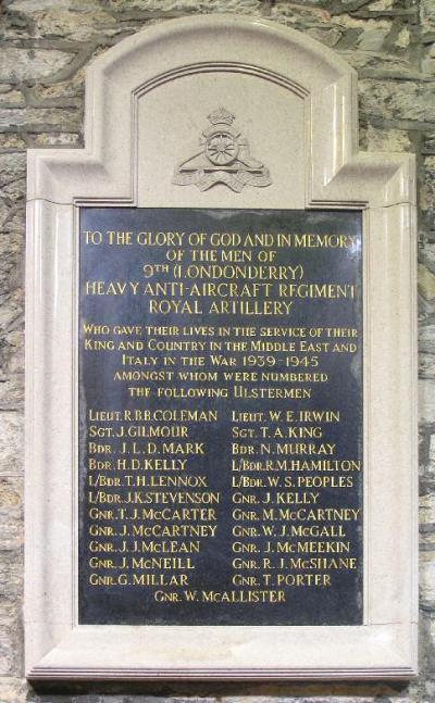 Oorlogsmonument St Columb Cathedral