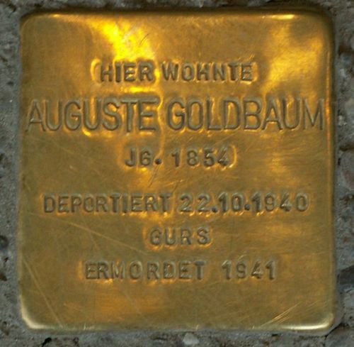 Stumbling Stone Westliche Karl-Friedrich-Straße 53 #1