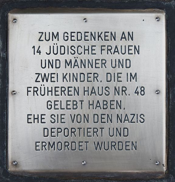 Gedenkstenen Braungasse 48 #2