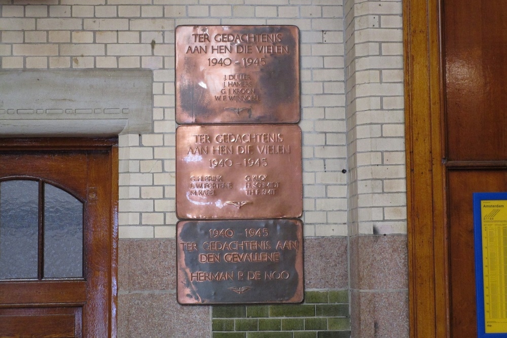 Memorial Plaques Haarlem Train Station #1