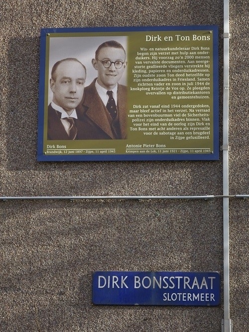 Herdenkingsborden Slotermeer Dirk Bonsstraat #2