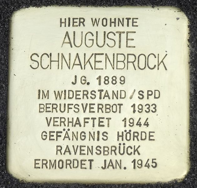 Stolperstein Horstmarer Straße 30