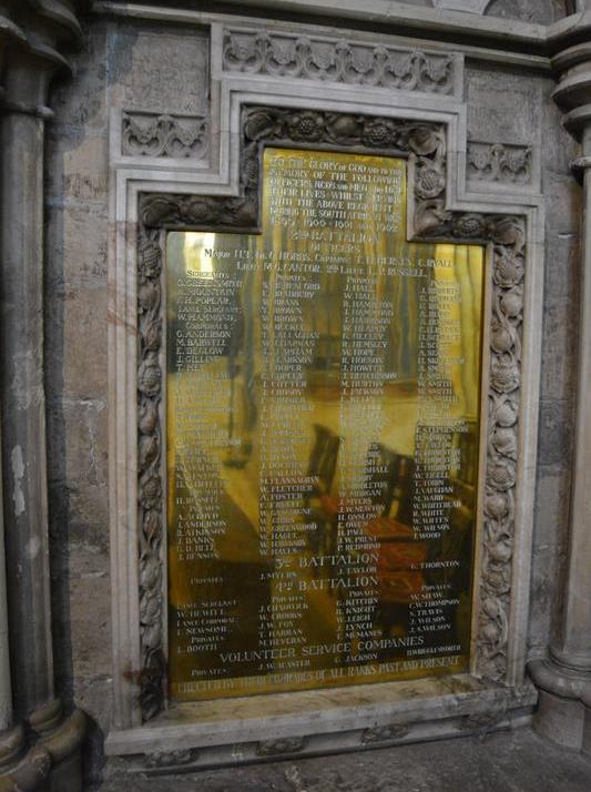 Memorials Anglo-Boer War York Minster #4