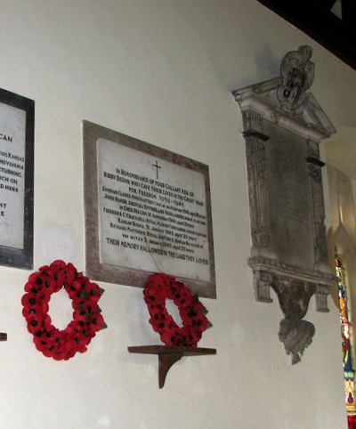 Memorials St Andrew Church Kirby Bedon