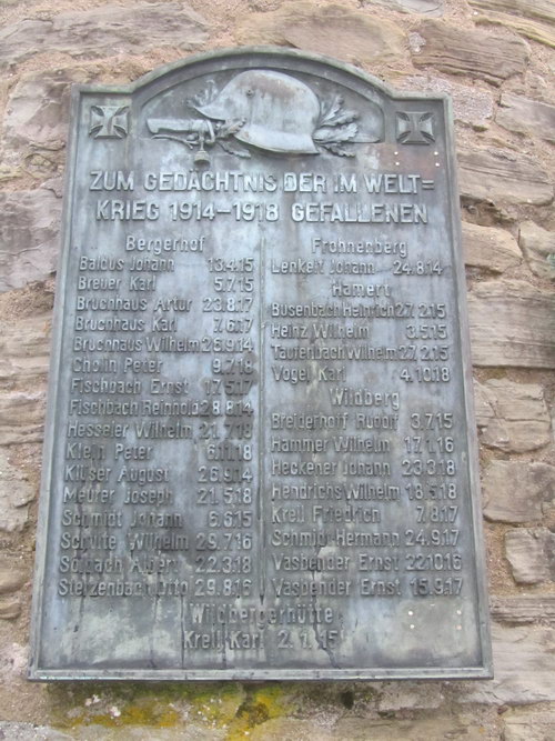 War Memorial Wildbergerhütte (Reichshof) #3