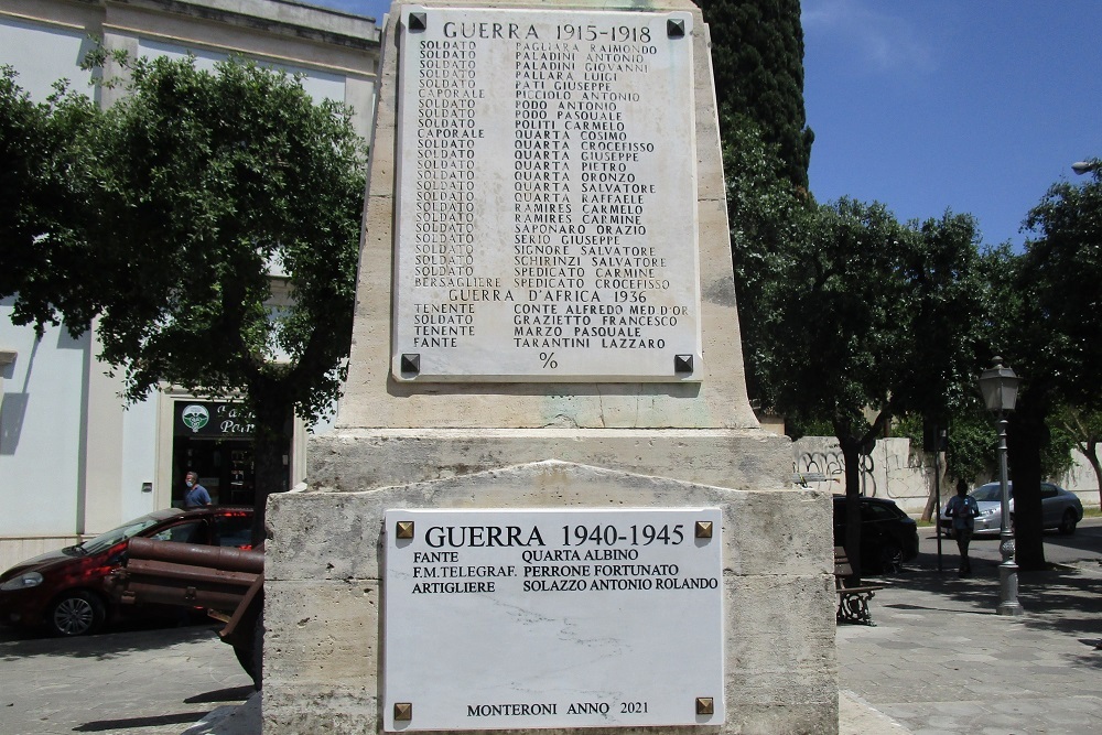 Oorlogsmonument Monteroni di Lecce #3