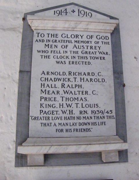 War Memorial St. Nicholas' Church Austrey #2