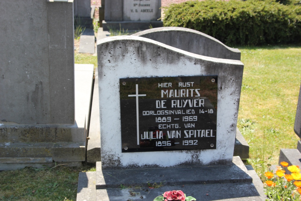 Belgische Graven Oudstrijders Oudenaarde Oude Begraafplaats #1