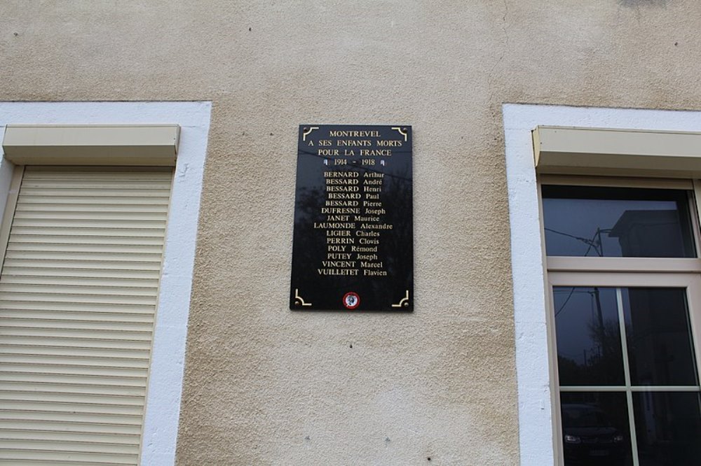 Monument Eerste Wereldoorlog Montrevel