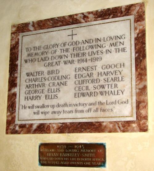Oorlogsmonument All Saints Church #1
