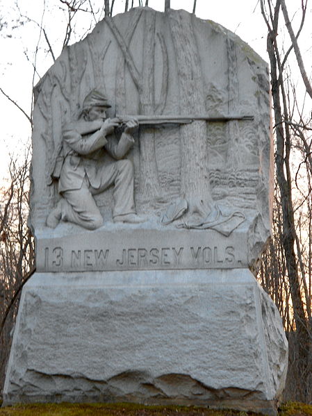 Monument 13th New Jersey Volunteer Infantry Regiment