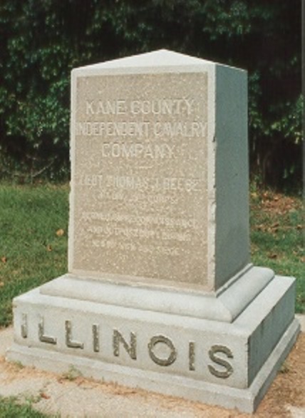 Monument 15th Illinois Cavalry, Company H (Union) #1