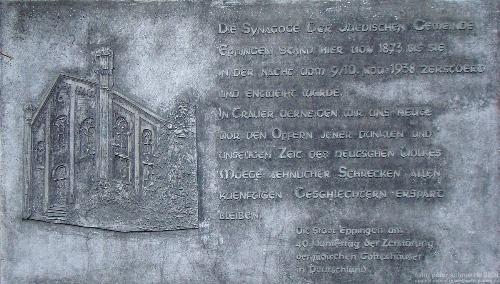 Memorial New Synagogue Eppingen #1