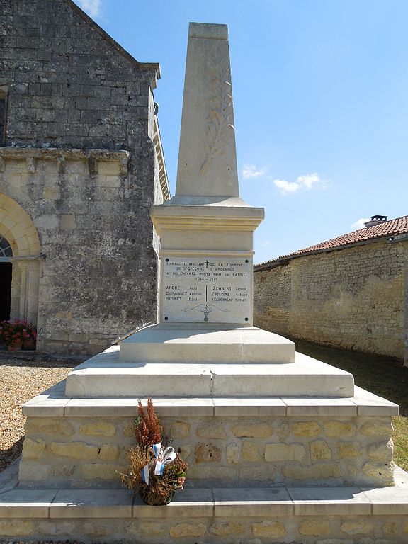 Monument Eerste Wereldoorlog Saint-Grgoire-d'Ardennes