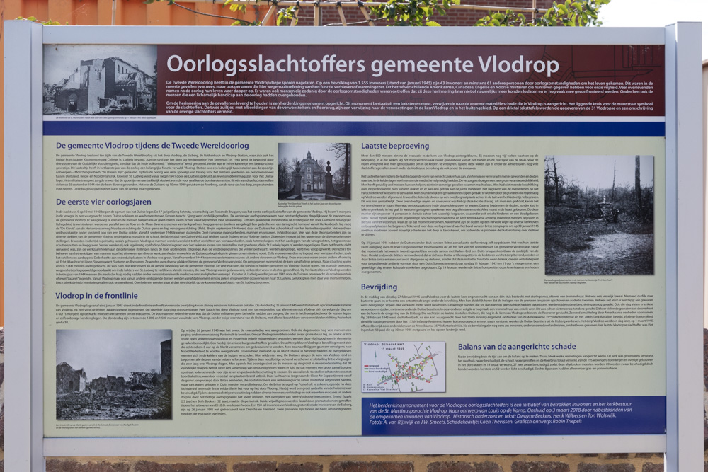 Informatiebord Oorlogsslachtoffers Vlodrop