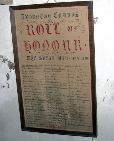 Oorlogsmonument St Lawrence Church Thornton Curtis #3